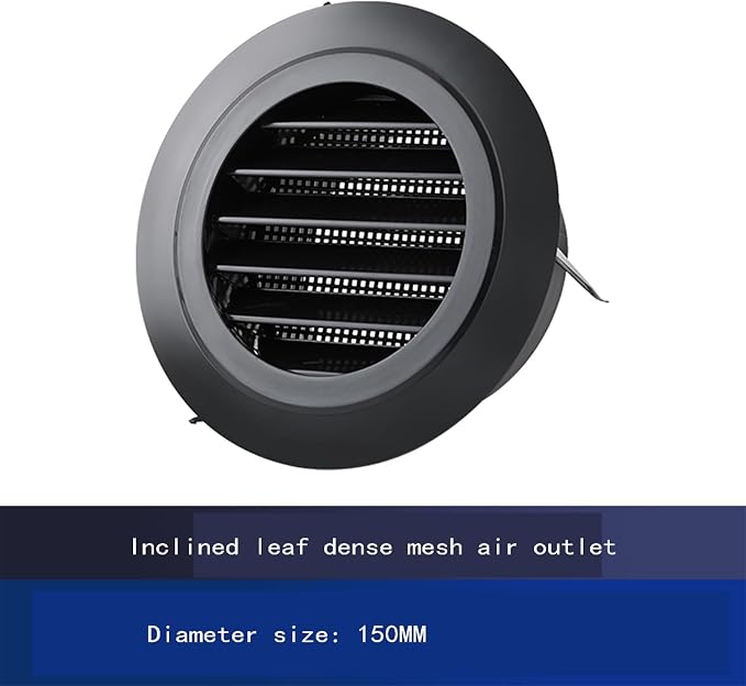 High-Efficiency Fresh Air System Accessories, 75mm Round Black and White ABS - Image 2