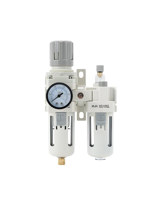 3/8" PT Compressed Air Filter Regulator Lubricator Combo Water/Oil Trap - Image 7