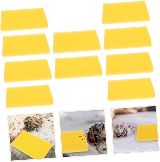 10pcs Crab Sponges for Reptiles Fine Hole Aquarium Sponges for Humidity Control - Image 7