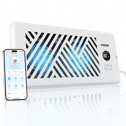 Smart AC Vent Booster Fan 4" x 10" Register by Orabriz