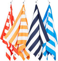 Dock & Bay Beach Towel - Quick Dry, Sand Free - Compact, Lightweight - 100% Recycled - Includes Bag - Cabana - Set H (4), Extra Large (200x90cm, 78x35)