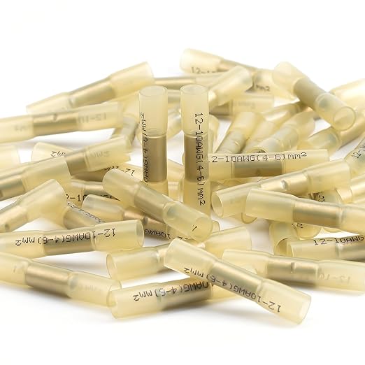 AIRIC Heat Shrink Butt Connectors 12-10 AWG, Insulated Marine Grade Connector by AIRIC