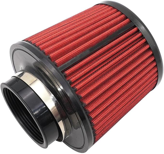 Premium Cone Air Filter, Clamp-on 2.5" Inlet Mesh Top Short Engine Replacement - Image 4