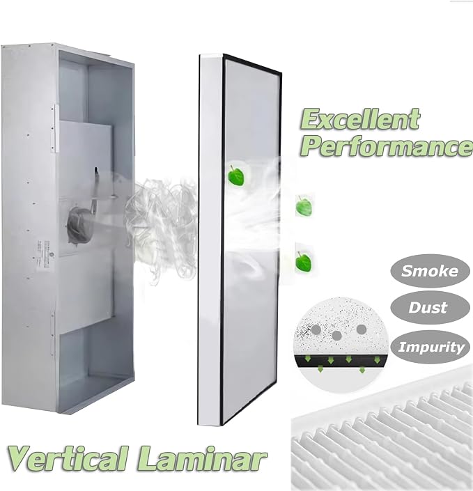 INTSUPERMAI Vertical Laminar Flow Hood Air Flow Clean Bench Workstation Lab - Image 9