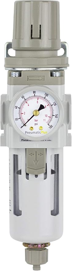 PneumaticPlus SAW300-N03BG Compressed Air Filter Regulator Piggyback Combo 3/8" - Image 2