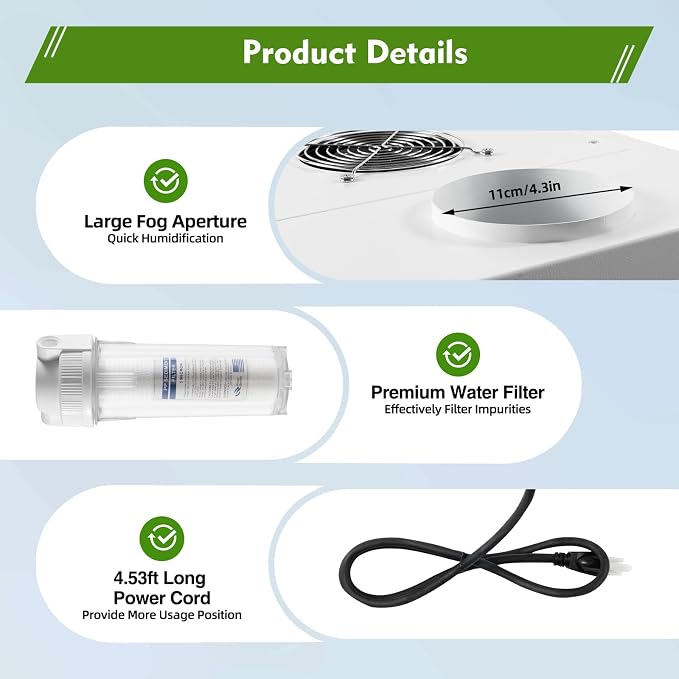 300W Agricultural Ultrasonic Humidifier, Automatic Ultrasonic Industrial - Image 4