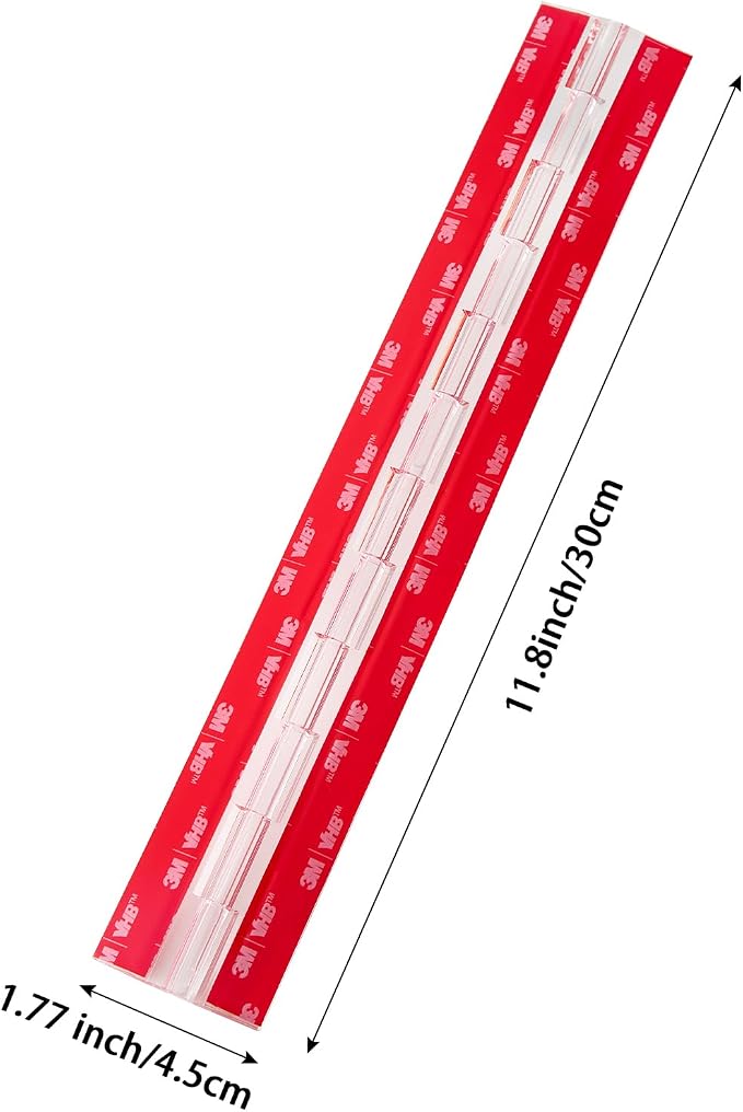 12 Inch Transparent Acrylic Piano Hinge 4Pcs, Self-Adhesive Continuous Hinges - Image 4