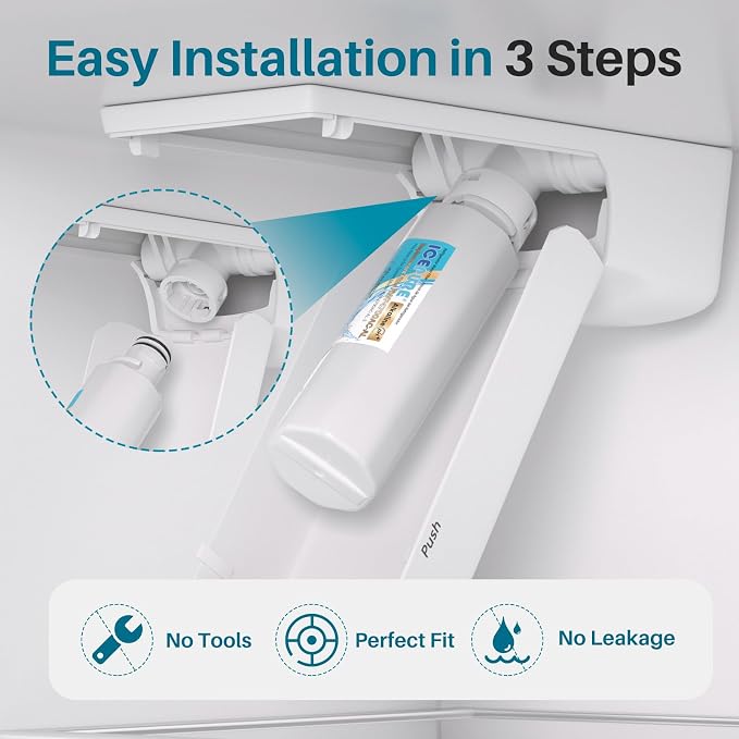 ICEPURE Alkaline LT1000PC Refrigerator Water Filter and Air Filter Replacement - Image 8