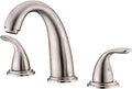 sumerain Two Handle Roman Tub Faucet Brushed Nickel with Valve, High Flow