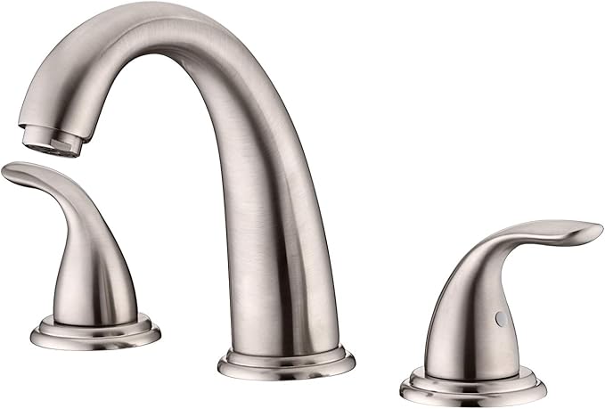 sumerain Two Handle Roman Tub Faucet Brushed Nickel with Valve, High Flow
