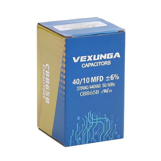 VEXUNGA 40/10 uF 40+10 MFD 370VAC or 440VAC Dual Run Start Round A/C Capacitor - Image 5