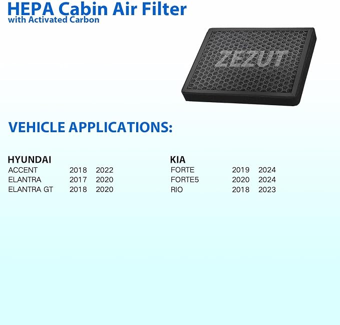 Cabin Air Filter, for Hyundai Elantra, Elantra GT & Kia Forte, Honeycomb - Image 2