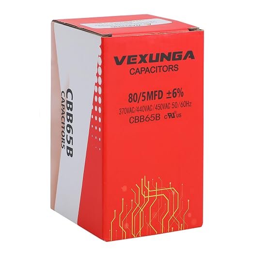 VEXUNGA 80/5uF AC Capacitor 80 5 uF MFD 370/440/450 VAC CBB65B Dual Run Start - Image 5