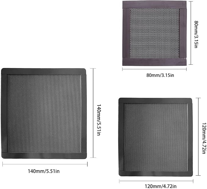 120x120MM/140x140MM Magnetic Frame Dust Filter Dustproof PVC Mesh Net Cover - Image 7