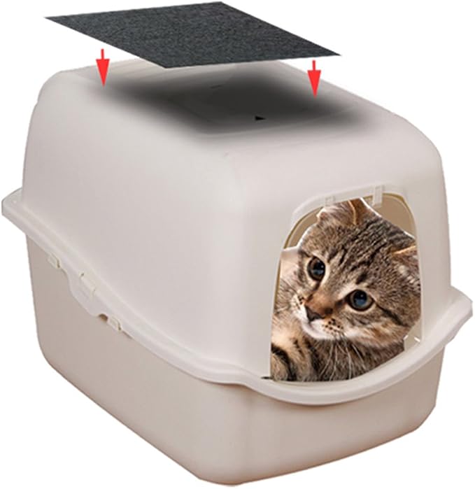 6 Pack Charcoal Cat Litter Box Replacment Filter Hooded Cat Litter Boxes and - Image 7