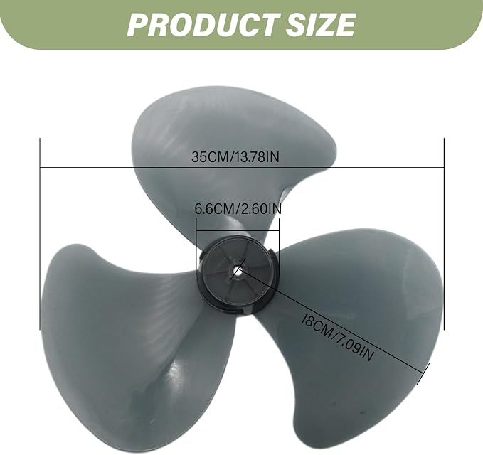 Fan Blades Replacement, 16 Inch & 3 Leaves Fan Blades - Image 2