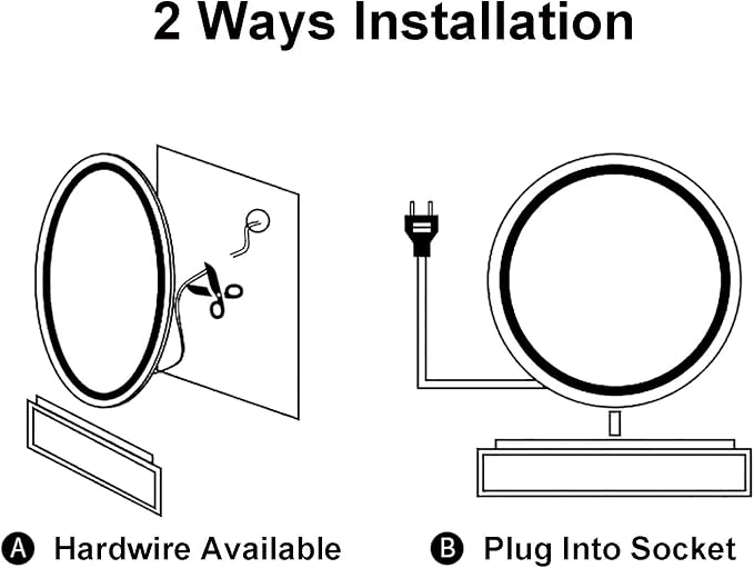 Yu Ru Wall Mirror for Bathroom, Led Illuminated Bathroom Mirror, Dimmable Touch - Image 7