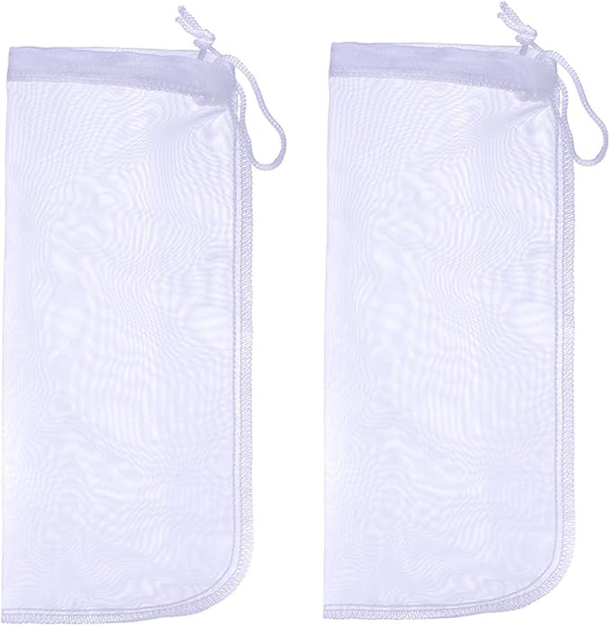 ALEGI Media Filter Bag Aquarium Extra Fine, Reusable 180 Micron Drawstring Mesh by ALEGIAquarium