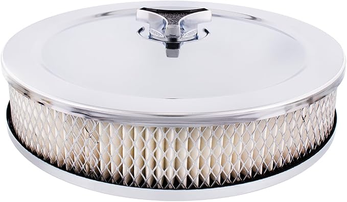 United Pacific S1107 Chrome 10" Air Cleaner Assembly, Low Profile, Die-Cast by UnitedPacific