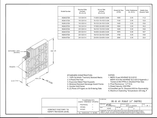 Sterling Seal KP-5251004770x2 Purolator Key Pleat Extended Surface Pleated Air - Image 2