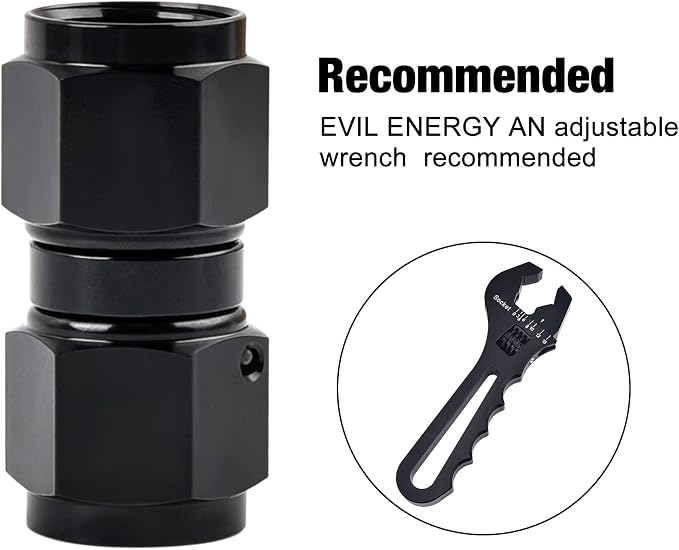 EVIL ENERGY 12AN Female to 12AN Female Straight Swivel Coupler Union Fitting - Image 4