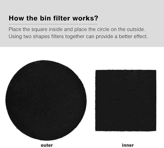 Abakoo Compost Bin Filters, 12 Pack, Activated Carbon Filters - Image 5