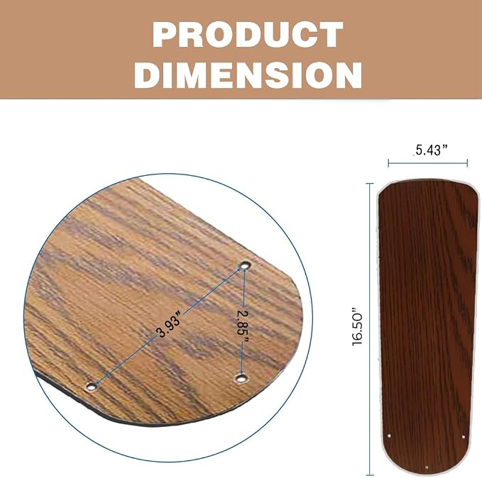 16 " Wooden Fan Blades - Image 3