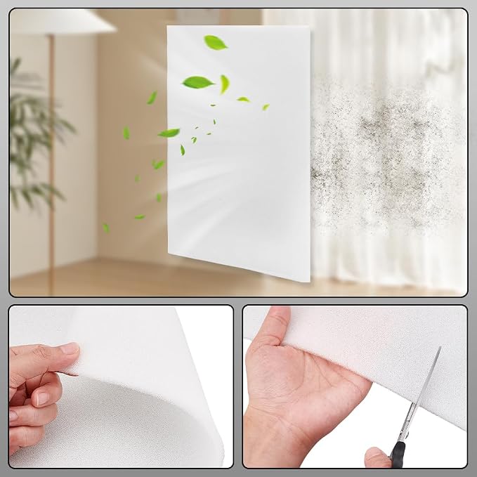 PH PandaHall 4pcs Air Conditioner Filter Pad 16" x 12.8" x 1/4" Air Purifier - Image 3