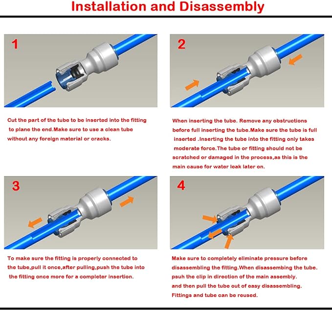 YZM 1/2" Male Thread x 1/4" OD tube Quick Connector fittings Water Purifiers - Image 4