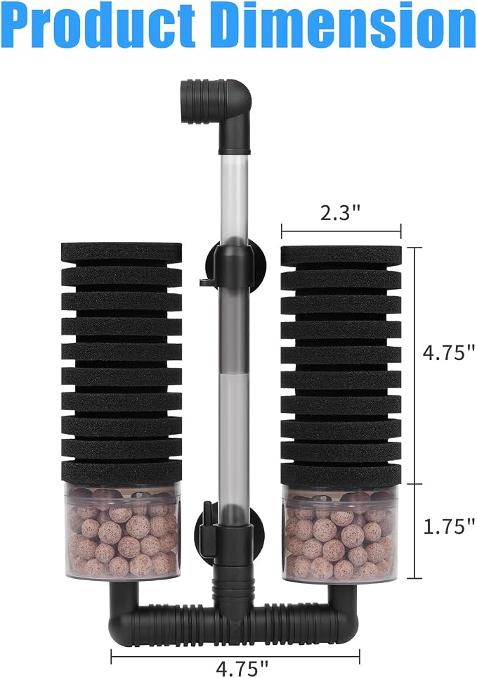 AQUANEAT Aquarium Air Powered Sponge Filter - Image 2