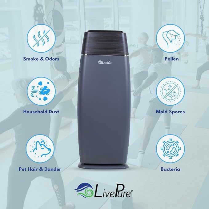 LivePure LP260TH-W Sierra Series True HEPA Digital Tall Tower Air Purifier - Image 8