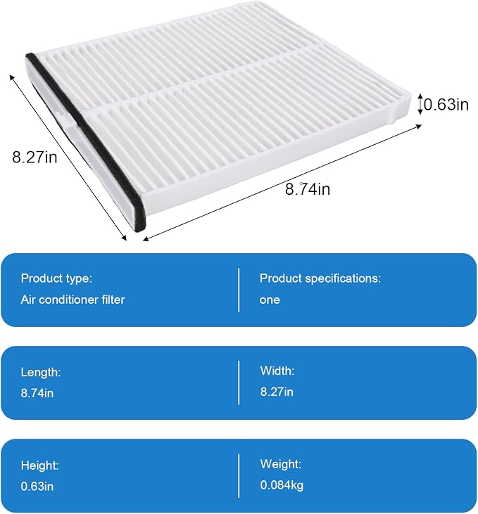 White FD811 Cabin air filter for Mazda 3, Replacement for CF11811, KD45-61-J6X - Image 5