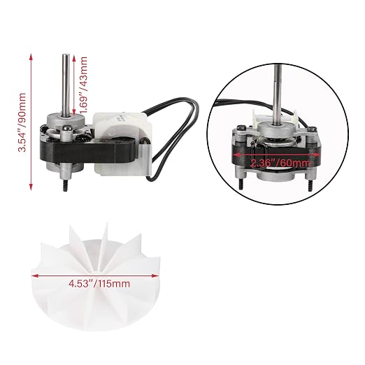 RDEXP 120V 26W Bathroom Exhaust Vent Fan Motor - Image 4