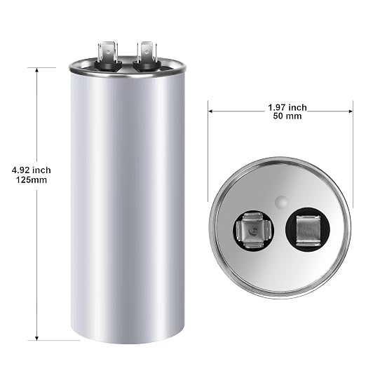 FOCSPROD 50 uF 50 MFD ±6% 370V/440V CBB65B AC Capacitor, Single Run Round - Image 2