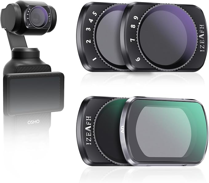 Variable ND Lens Filters Kit for DJI Osmo Pocket 3 Creator Combo Accessories by IZEAFH