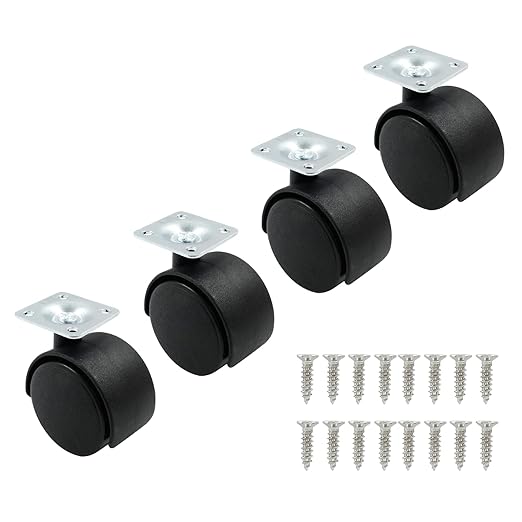 4pcs 2 Inch Swivel Caster Wheels, Heavy Duty Swivel Plate Casters Wheel - Image 5