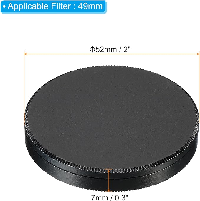 PATIKIL 49mm Lens Cap, Camera Lens Cap Cover Universal Lens Filter Stack Cap - Image 2