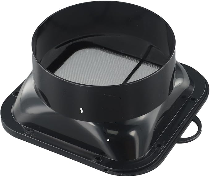 ABS Wall Flange Air Vent With Filter 150Mm Duct Fan Hose Connector by Unknown