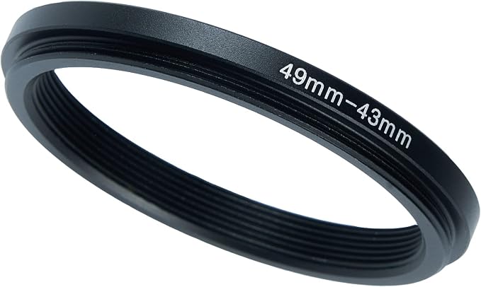 49mm to 43mm Step-Down Ring Filter Adapter by BETUYESS