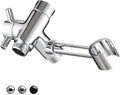 PDPBath Solid Brass Shower Arm 3 Way Shower Diverter Valve for Hand Held Showerhead and Fixed Spray Head, G1/2 Universal Connection - Chrome