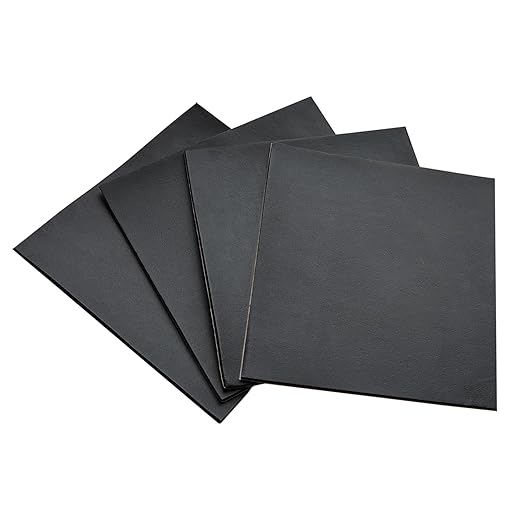 4 Pieces Adhesive Foam Padding 1/8 in Thick X 6 in X 6 in, Anti Vibration Pads by ZSUCUN