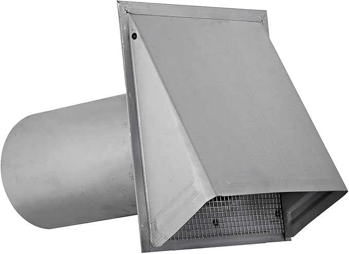 Lambro 6" 26-Gauge Paint-Grade Galvanized Fresh Air Intake Vent - Image 4