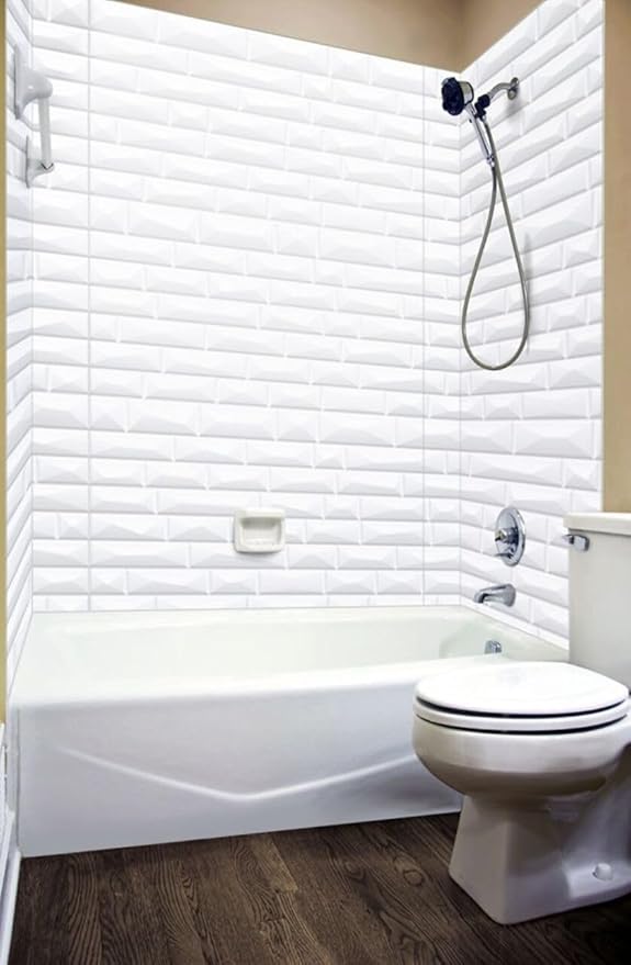 From Plain To Beautiful In Hours Vista - Tub and Shower Wall Panels Surround - Gloss White