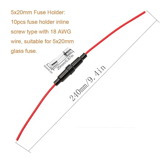 5x20 mm Fuse Holder Inline Screw Type - Image 5