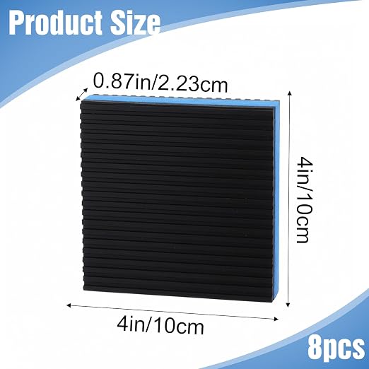 8 PCS Anti Vibration Pads for Washing Machine-4'' X 4'' X 7/8'' | Sound - Image 2