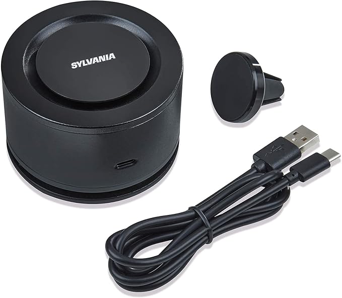 SYLVANIA - Airzing Mini Air Purifier - Vehicle, Office - Air Ionizer, USB-C by Sylvania