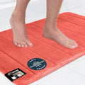 GORILLA GRIP Memory Foam Bath Mat, Soft Absorbent US Designed Bathroom Rug, Gripping Dots Machine Washable Bathmat, Cushioned Floor Mats, Shower Sink Rugs Room Décor Accessories, 36x24 Coral