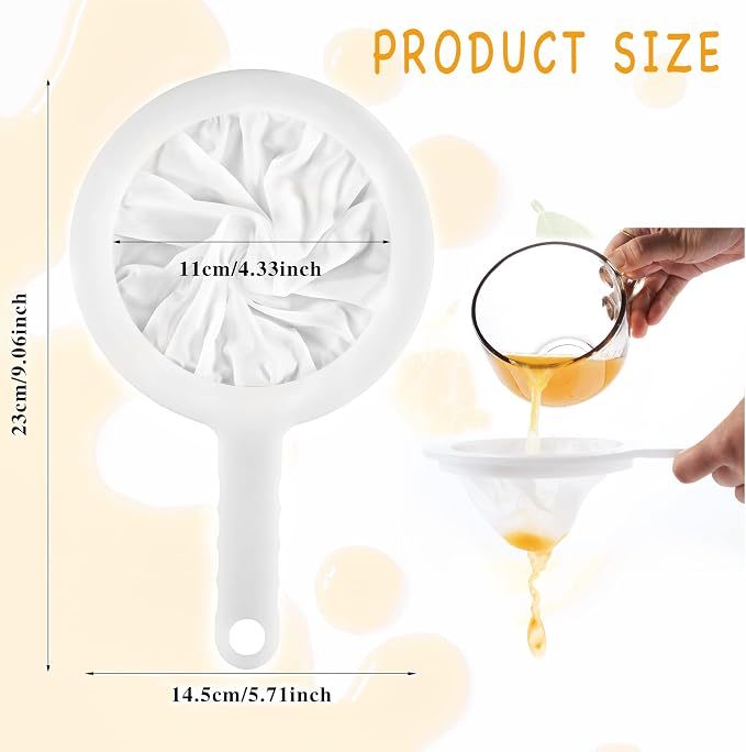 3 Piece 100 Mesh 200 Mesh 400 Mesh Kitchen Ultra-Fine Nylon Mesh Strainer I - Image 2