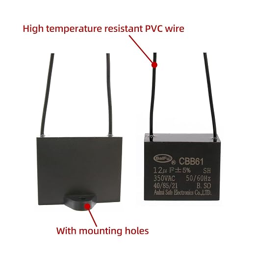 CBB61 Capacitor 12uf 350V AC Ceiling Fan 2 Wire 50/60Hz - Image 3