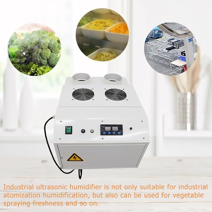 Industrial Ultrasonic Humidifier Cooler Sprayer 9kg/h Portable Continuous Cool - Image 7